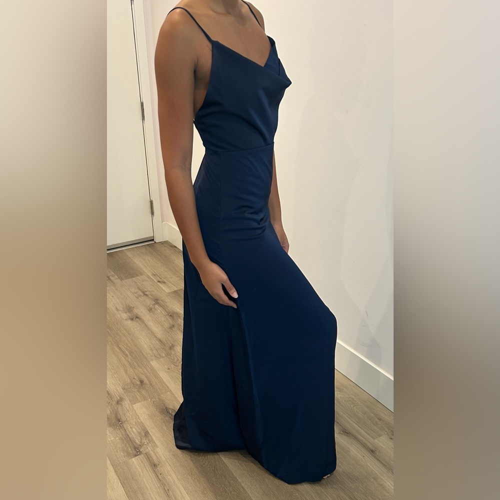 Lulu's Navy Blue Maxi Dress - Picture 2 of 4